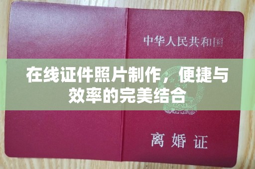 南昌在线证件照片制作，便捷与效率的完美结合